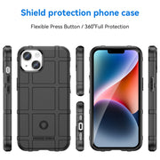 For iPhone 15 Plus Full Coverage Shockproof TPU Phone Case(Black)