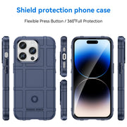 For iPhone 15 Pro Full Coverage Shockproof TPU Phone Case(Blue)