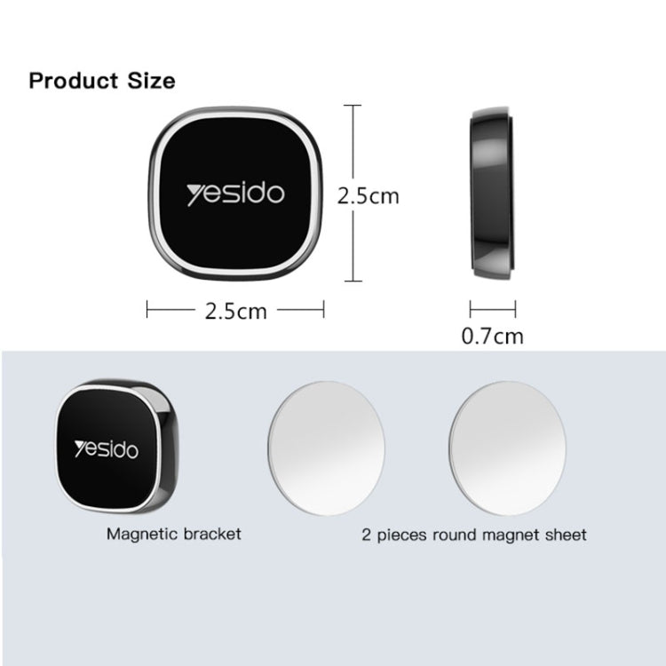 Yesido C81 Car Dashboard Mini Strong Magnetic Phone Holder(Black) - Car Holders by Yesido | Online Shopping South Africa | PMC TechLife