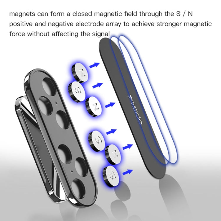 Yesido C82 Car 360 Degree Rotation Strong Magnetic Phone Holder(Black) - Universal Car Holders by Yesido | Online Shopping South Africa | PMC TechLife | Buy Now Pay Later Mobicred
