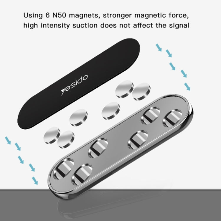 Yesido C83 Car Strong Magnetic Phone Holder(Silver)