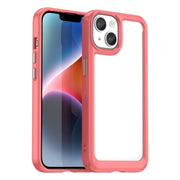 For iPhone 15 Colorful Series Acrylic + TPU Phone Case(Red)