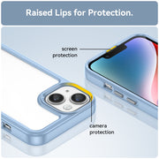 For iPhone 15 Colorful Series Acrylic + TPU Phone Case(Blue)