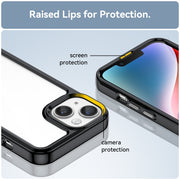 For iPhone 15 Plus Colorful Series Acrylic + TPU Phone Case(Black)