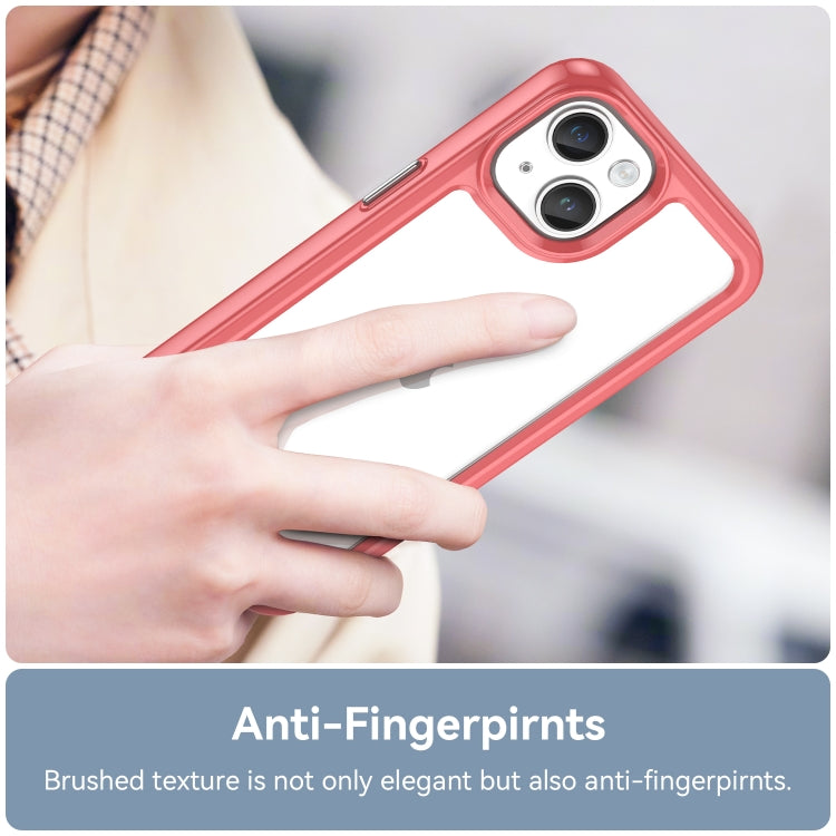 For iPhone 15 Plus Colorful Series Acrylic + TPU Phone Case(Red)