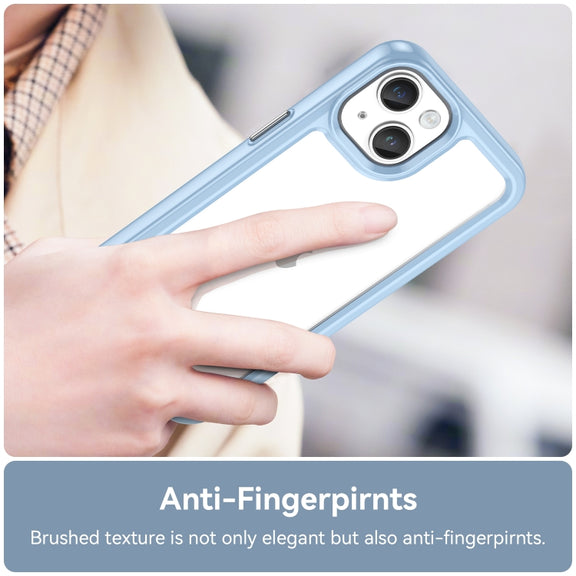 For iPhone 15 Plus Colorful Series Acrylic + TPU Phone Case(Blue)
