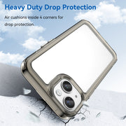 For iPhone 15 Plus Colorful Series Acrylic + TPU Phone Case(Transparent Grey)