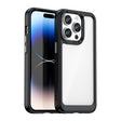 For iPhone 15 Pro Colorful Series Acrylic + TPU Phone Case(Black) - iPhone 15 Pro Cases by PMC TechLife | Online Shopping South Africa | PMC TechLife