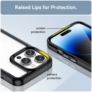 For iPhone 15 Pro Colorful Series Acrylic + TPU Phone Case(Black)