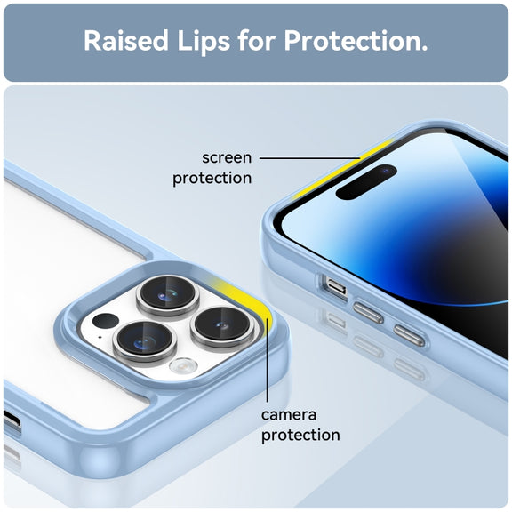 For iPhone 15 Pro Colorful Series Acrylic + TPU Phone Case(Blue)