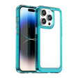 For iPhone 15 Pro Colorful Series Acrylic + TPU Phone Case(Transparent Blue) - iPhone 15 Pro Cases by PMC TechLife | Online Shopping South Africa | PMC TechLife