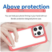 For iPhone 15 Pro Max Colorful Series Acrylic + TPU Phone Case(Red)