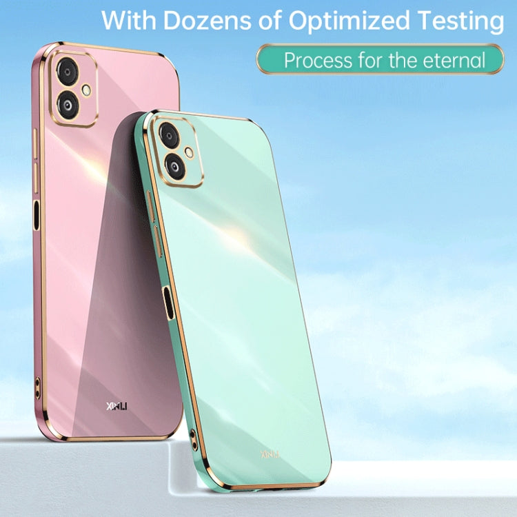 For Samsung Galaxy F14 5G XINLI Straight Edge 6D Electroplate TPU Phone Case(Hawthorn Red) - free shipping - PMC TechLife - Order now!