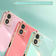 For Samsung Galaxy F14 5G XINLI Straight Edge 6D Electroplate TPU Phone Case(Hawthorn Red)