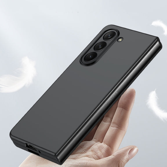 For Samsung Galaxy Z Fold5 Fuel Injection PC Skin Feel Phone Case(Black)