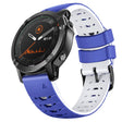 For Garmin Fenix 7 22mm Trapezoidal Quick Release Silicone Watch Band(Dark Blue White) -  by PMC TechLife | Online Shopping South Africa | PMC TechLife