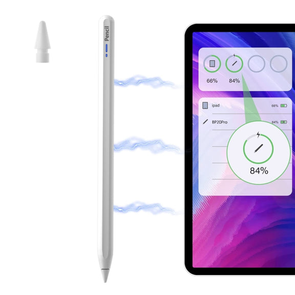 BP20Pro Magnetic Wireless Charging Active Bluetooth Stylus Pen(White)
