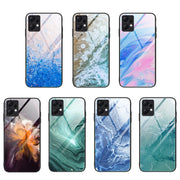 For Xiaomi Redmi Note 12 4G Global Marble Pattern Glass Protective Phone Case(Pink)