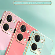 For OnePlus Ace 2V XINLI Straight Edge 6D Electroplate TPU Phone Case(Pink)