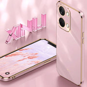 For OnePlus Ace 2V XINLI Straight Edge 6D Electroplate TPU Phone Case(Pink)