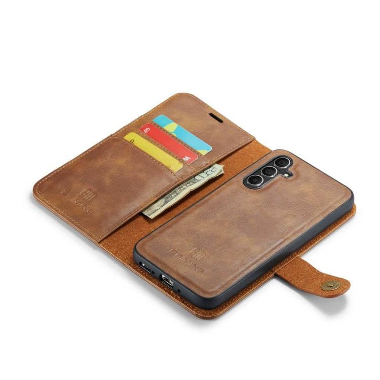 For Samsung Galaxy A34 5G DG.MING Crazy Horse Texture Detachable Magnetic Leather Case(Brown) - free shipping - PMC TechLife - Order now!