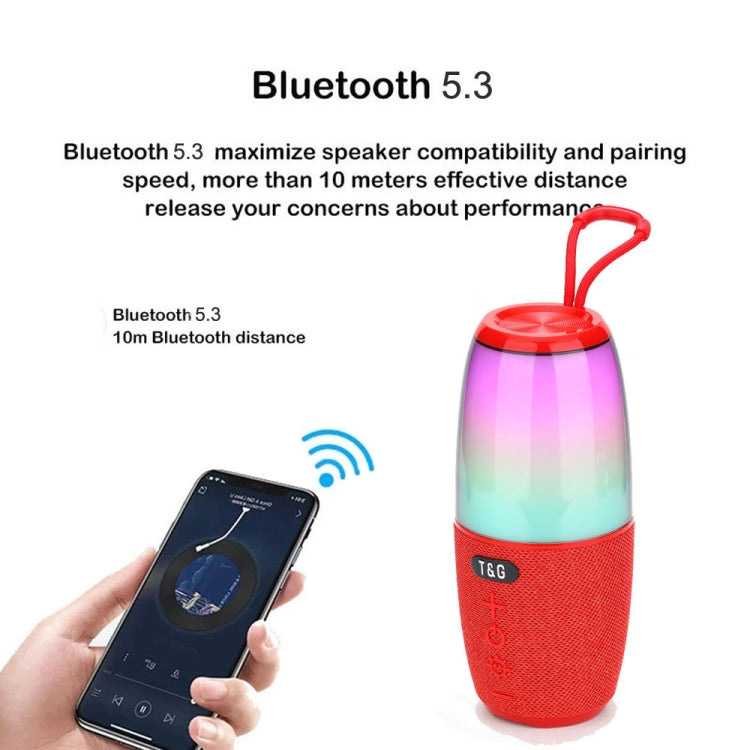 T&G TG644 5W High Power RGB Light Portable Bluetooth Speaker(Gery)