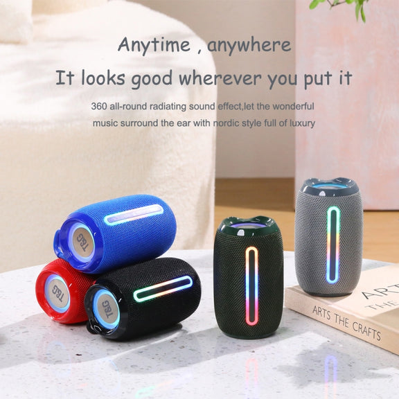 T&G TG653 TWS LED Mini Portable Wireless Stereo Sound Outdoor Speaker(Red)