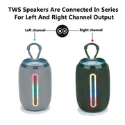 T&G TG653 TWS LED Mini Portable Wireless Stereo Sound Outdoor Speaker(Black)
