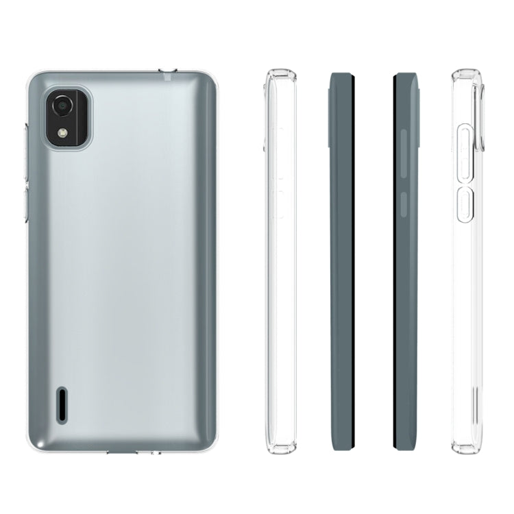 For Nokia C2 2nd Edition Water-resistant Texture TPU Phone Case(Transparent)