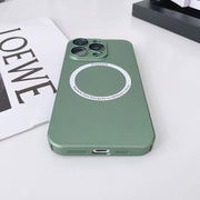 For iPhone 12 Pro Magsafe Magnetic PC Shockproof Phone Case With Camera Lens(Blue)