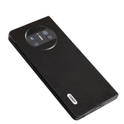 For Huawei Mate X3 ABEEL Genuine Leather Silky Soft Black Edge Phone Case(Black)