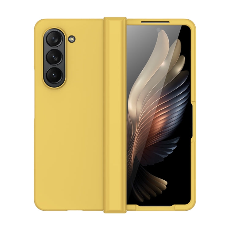 For Samsung Galaxy Z Fold5 Skin Feel PC Phone Case with Hinge(Yellow) - free shipping - PMC TechLife - Order now!
