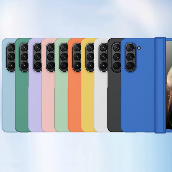 For Samsung Galaxy Z Fold5 Skin Feel PC Phone Case with Hinge(Black)