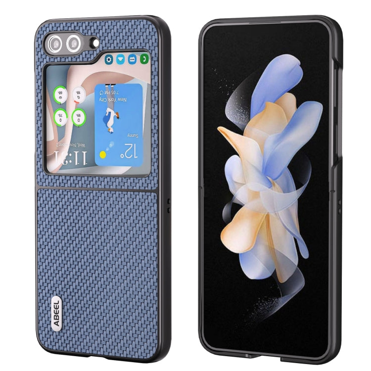 For Samsung Galaxy Z Flip5 ABEEL Carbon Fiber Texture Protective Phone Case(Light Blue) - free shipping - PMC TechLife - Order now!