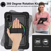 For Xiaomi Redmi Pad 10.61 360 Degree Rotation PC Contrast Silicone Tablet Case(Black)