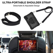 For Xiaomi Redmi Pad 10.61 360 Degree Rotation PC Contrast Silicone Tablet Case(Black)