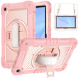 For Huawei MatePad SE 10.4 360 Degree Rotation PC Contrast Silicone Tablet Case(Rose Gold) - free shipping - PMC TechLife - Order now!