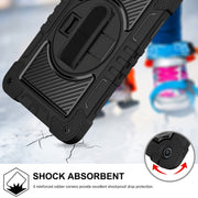 For Huawei MatePad SE 10.4 360 Degree Rotation PC Contrast Silicone Tablet Case(Black)