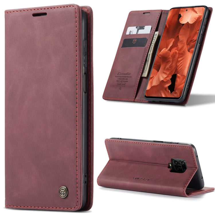 For Xiaomi Redmi Note 9 Pro/Note 9 Pro Max/Note 9s CaseMe 013 Multifunctional Horizontal Flip Leather Case, with Card Slot & Holder & Wallet(Wine Red) - free shipping - PMC TechLife - Order now!