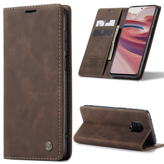 For Xiaomi Redmi Note 9 Pro/Note 9 Pro Max/Note 9s CaseMe 013 Multifunctional Horizontal Flip Leather Case, with Card Slot & Holder & Wallet(Coffee) - free shipping - PMC Jewellery - Order now!