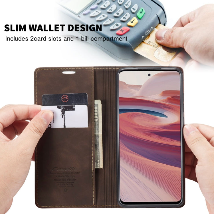 For Xiaomi Redmi Note 9 Pro/Note 9 Pro Max/Note 9s CaseMe 013 Multifunctional Horizontal Flip Leather Case, with Card Slot & Holder & Wallet(Coffee) - free shipping - PMC TechLife - Order now!