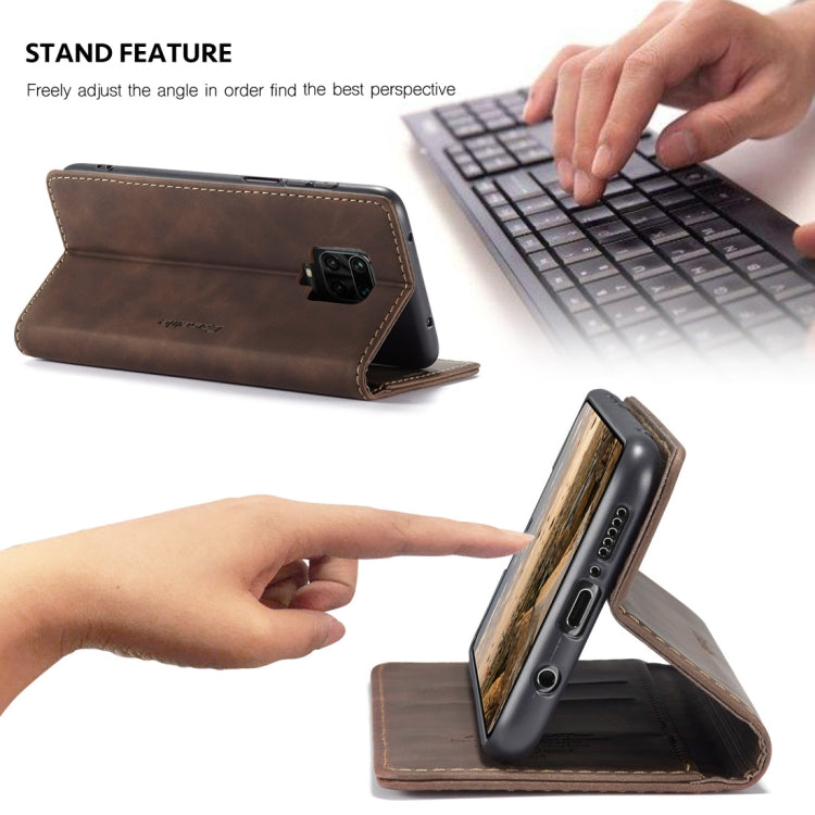 For Xiaomi Redmi Note 9 Pro/Note 9 Pro Max/Note 9s CaseMe 013 Multifunctional Horizontal Flip Leather Case, with Card Slot & Holder & Wallet(Coffee) - free shipping - PMC TechLife - Order now!
