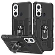For Xiaomi Redmi 12C 4G Ring Holder Armor Hybrid Phone Case(Black)