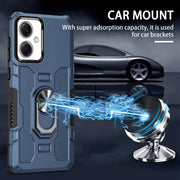 For Xiaomi Redmi Note 12 5G Global / Poco X5 Ring Holder Armor Hybrid Phone Case(Blue)