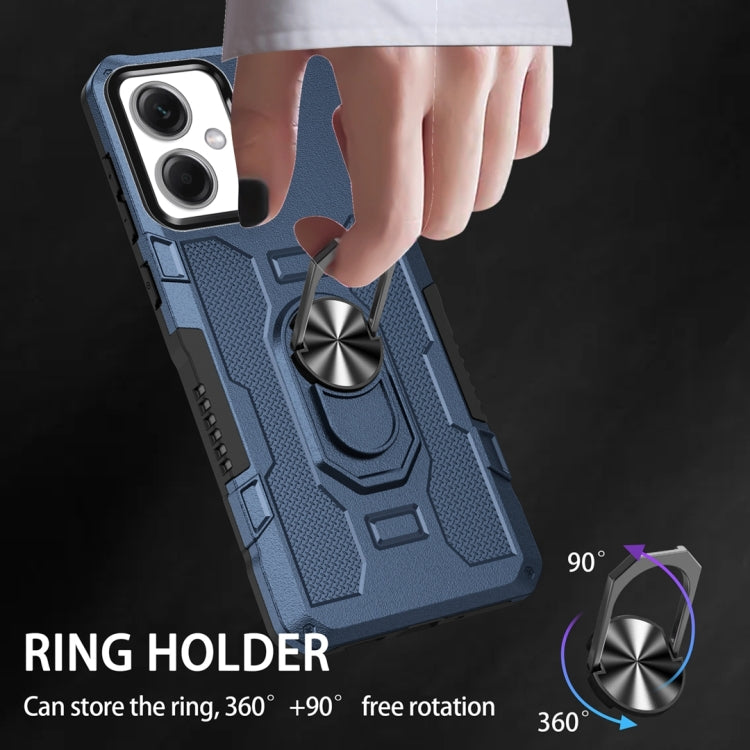 For Xiaomi Redmi Note 12 5G Global / Poco X5 Ring Holder Armor Hybrid Phone Case(Blue) - free shipping - PMC TechLife - Order now!