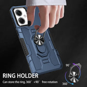 For Xiaomi Redmi Note 12 5G Global / Poco X5 Ring Holder Armor Hybrid Phone Case(Blue)