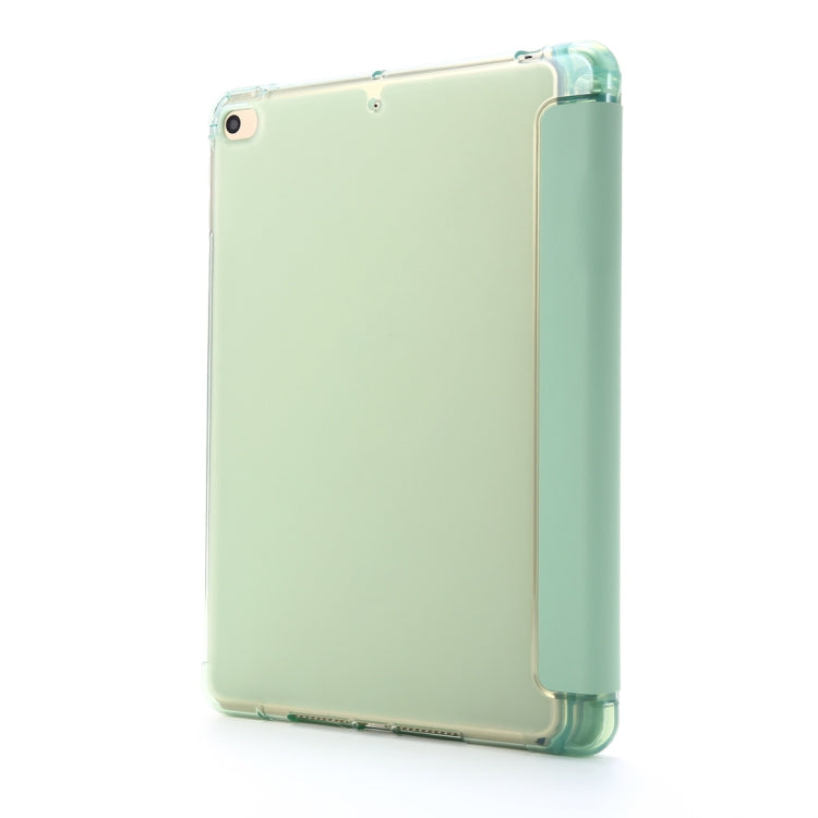 For iPad Mini (2019) Airbag Deformation Horizontal Flip Leather Case with Holder & Pen Holder(Mint Green)