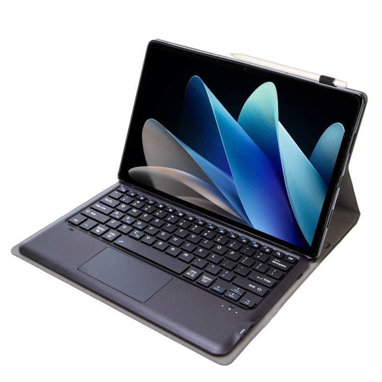 For vivo Pad 2 12.1 inch AV12-A Ultra-thin Split Bluetooth Keyboard Leather Tablet Case with Touchpad(Black)