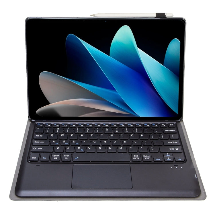 For vivo Pad 2 12.1 inch AV12-A Ultra-thin Split Bluetooth Keyboard Leather Tablet Case with Touchpad(Black)