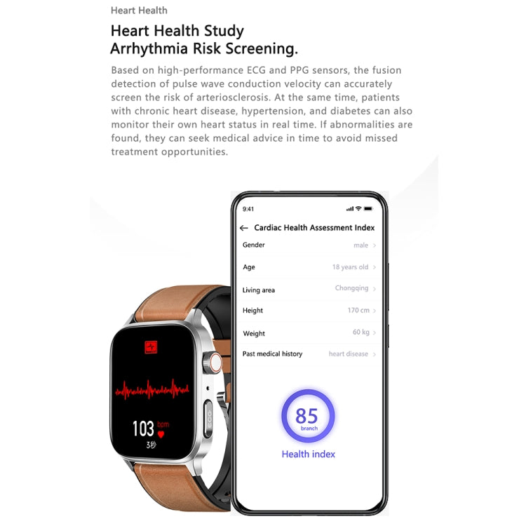 GT22 1.85 inch TFT Screen Silicone Band Health Smart Watch, Support Bluetooth Call / Plateau Blood Oxygen / Body Temperature / Arrhythmia / TI Heart Rate Monitoring(Black) -  by PMC TechLife | Online Shopping South Africa | PMC TechLife